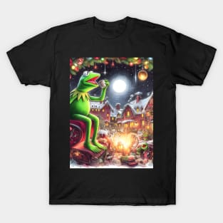 Puppet Wonderland: Festive Art Prints Featuring Whimsical Puppets for a Joyful Christmas Celebration! T-Shirt